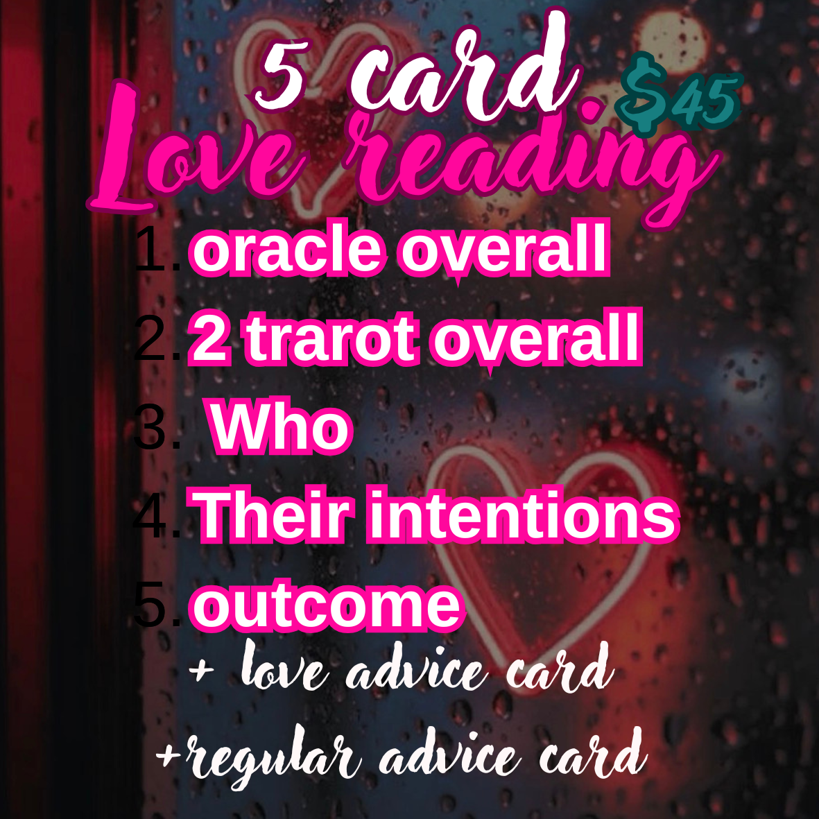 5 card tarot love readings
